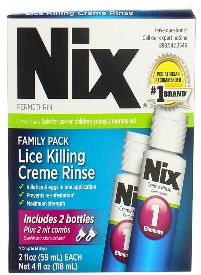 Nix Permethrin Lice Treatment Family Pack, 4 Fl Oz - Image 1